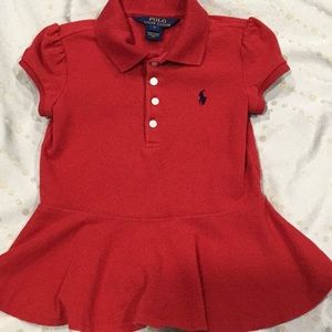 Polo Ralph Lauren size. 5 red collar shirt